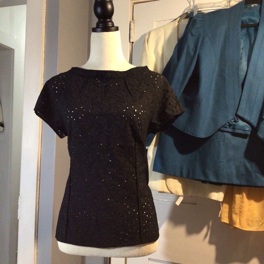 Talbots Black Short Sleeve Top